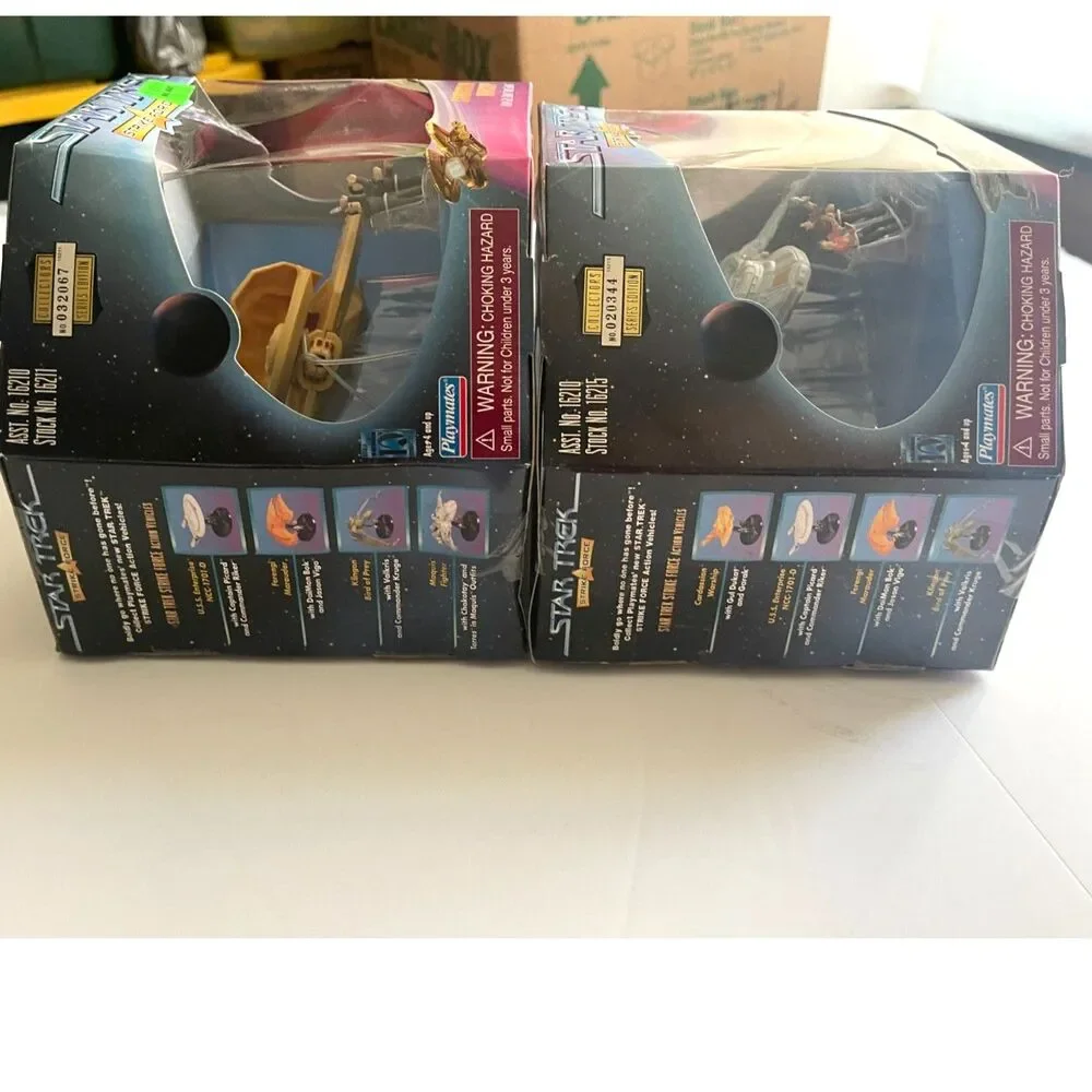 Star Trek Strike Force Lot Of 2 Boxed Ships Playmates Vintage Display Cardassian